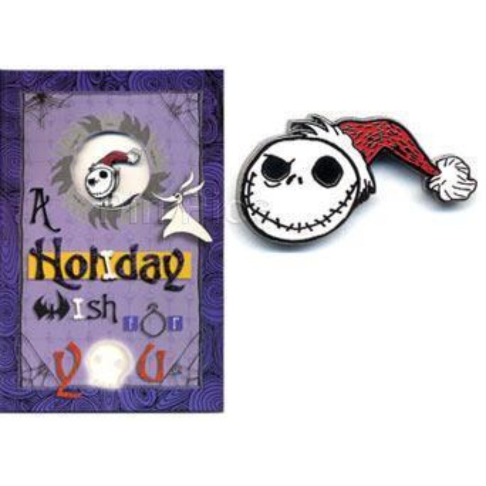 Disney Pin Holiday Jack Skellington Card‎ Pin Nightmare Before Christmas 47657